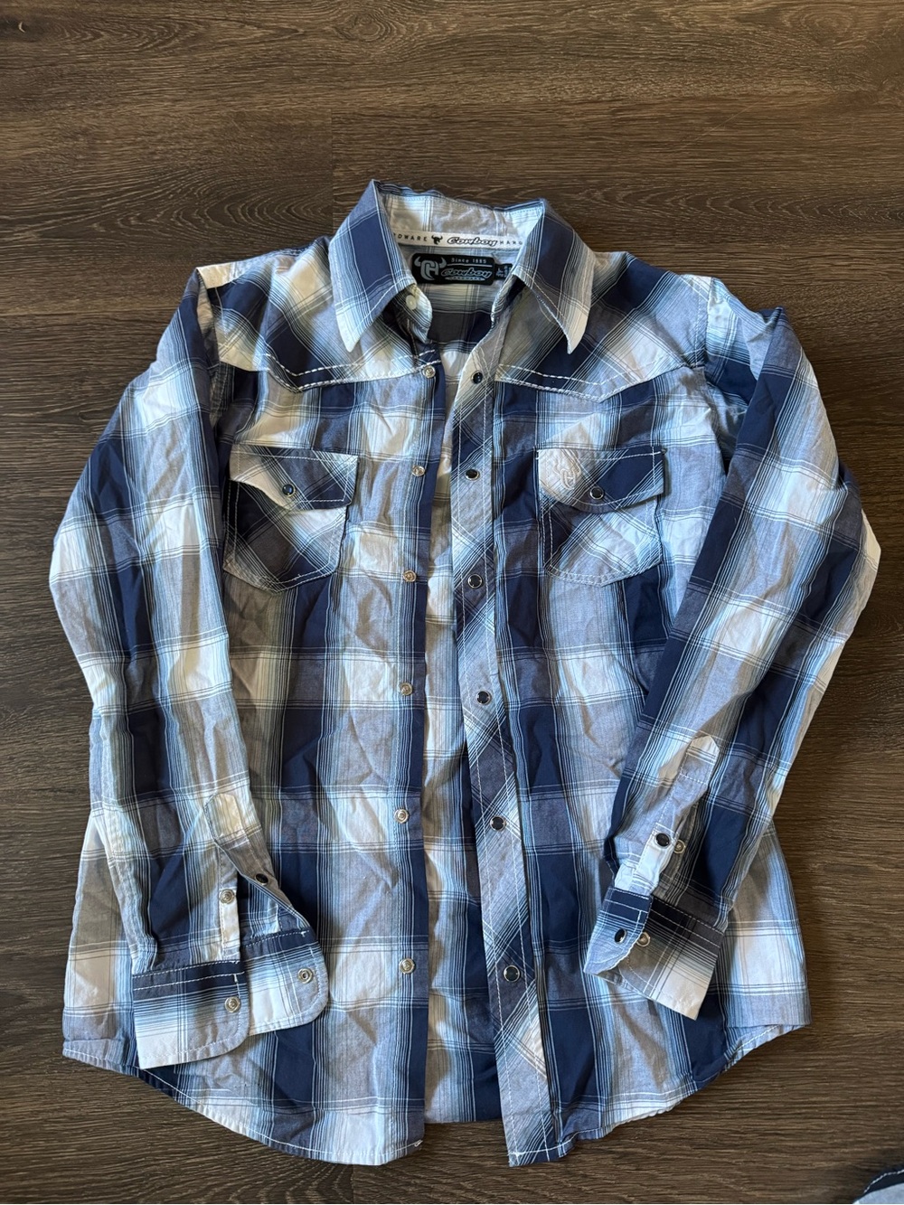 Blue Plaid Western Shirt Jacket